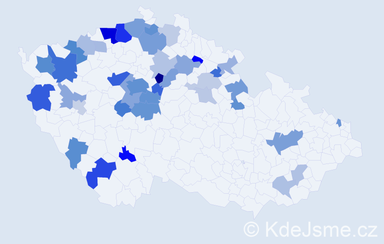 Jméno: 'Vjačeslav', počet výskytů 94 v celé ČR