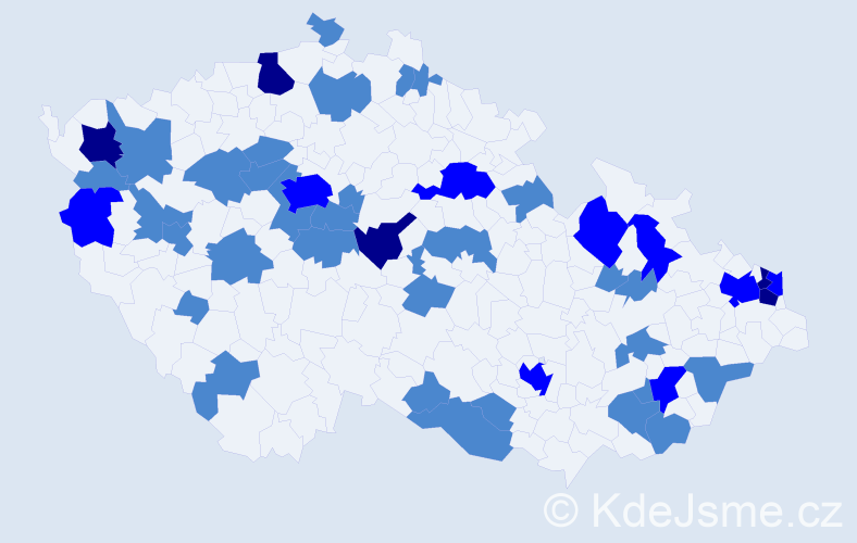 Jméno: 'Gustáv', počet výskytů 64 v celé ČR