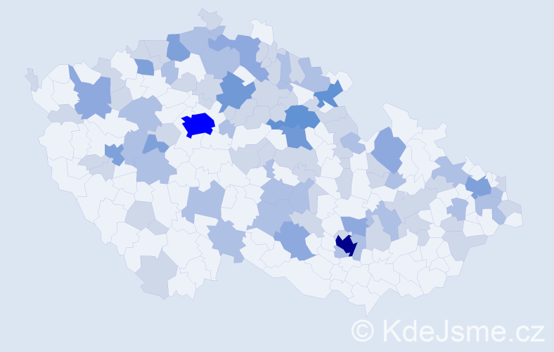 Jméno: 'Drahuška', počet výskytů 190 v celé ČR