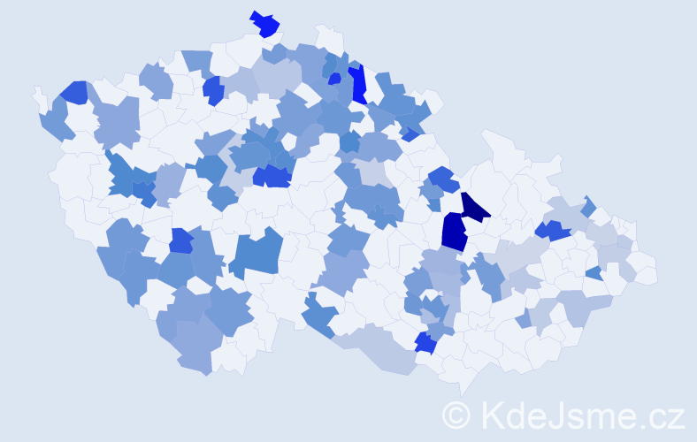 Jméno: 'Janek', počet výskytů 182 v celé ČR