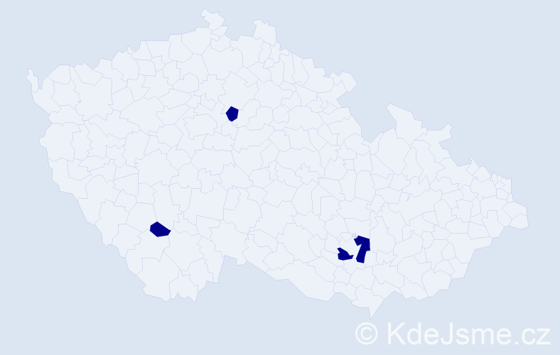 Jméno: 'Efrosinia', počet výskytů 3 v celé ČR