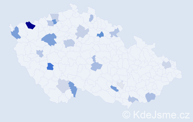 Jméno: 'Thu Hien', počet výskytů 36 v celé ČR