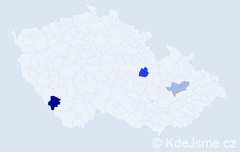 Jméno: 'Silvius', počet výskytů 3 v celé ČR
