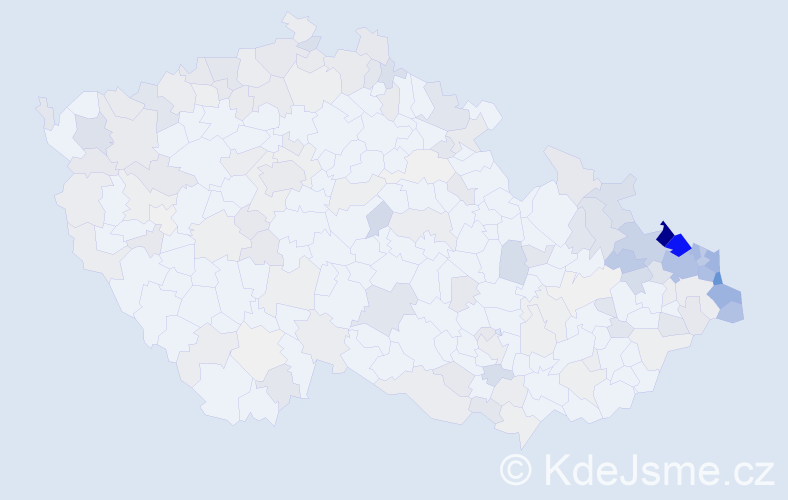 Jméno: 'Valter', počet výskytů 442 v celé ČR