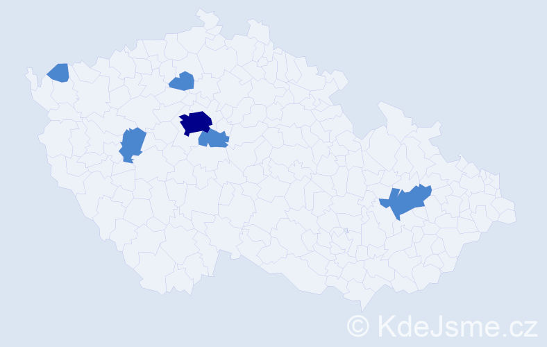 Jméno: 'Toman', počet výskytů 8 v celé ČR