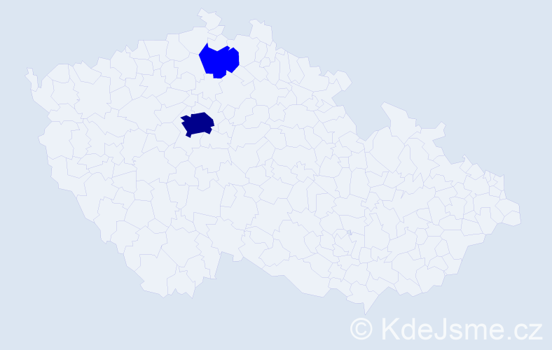 Jméno: 'Jean Charles', počet výskytů 3 v celé ČR