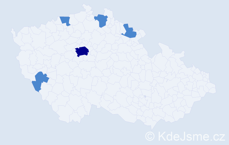 Jméno: 'Henning', počet výskytů 7 v celé ČR