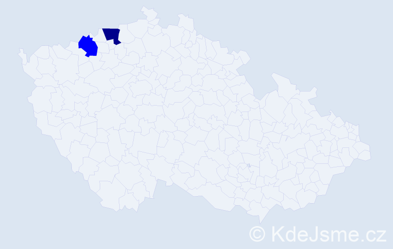 Jméno: 'Heidruna', počet výskytů 3 v celé ČR