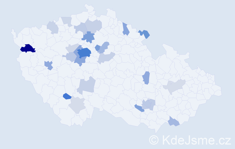 Jméno: 'Kseniya', počet výskytů 92 v celé ČR