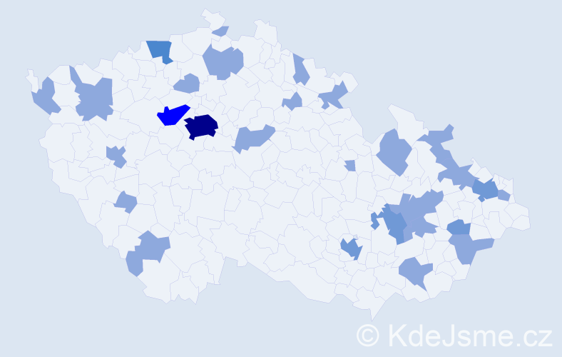 Jméno: 'Chanel', počet výskytů 42 v celé ČR