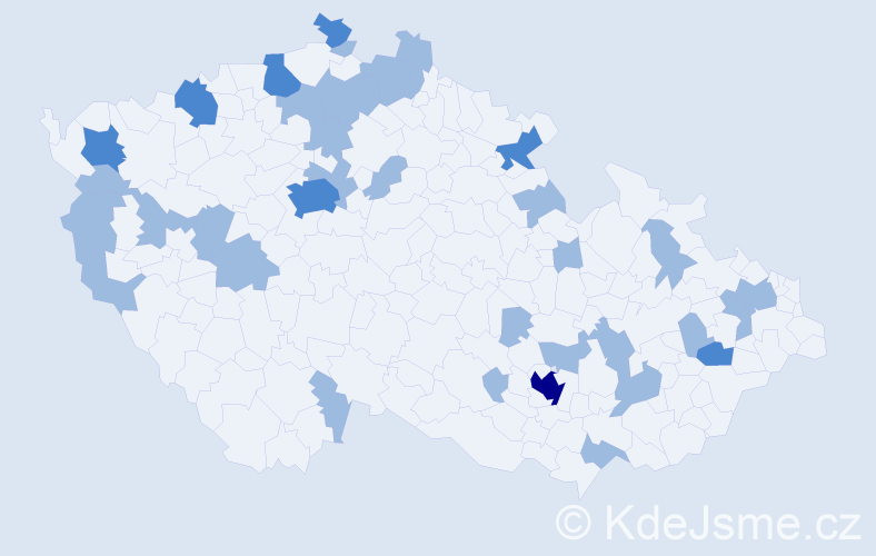 Jméno: 'Maik', počet výskytů 47 v celé ČR