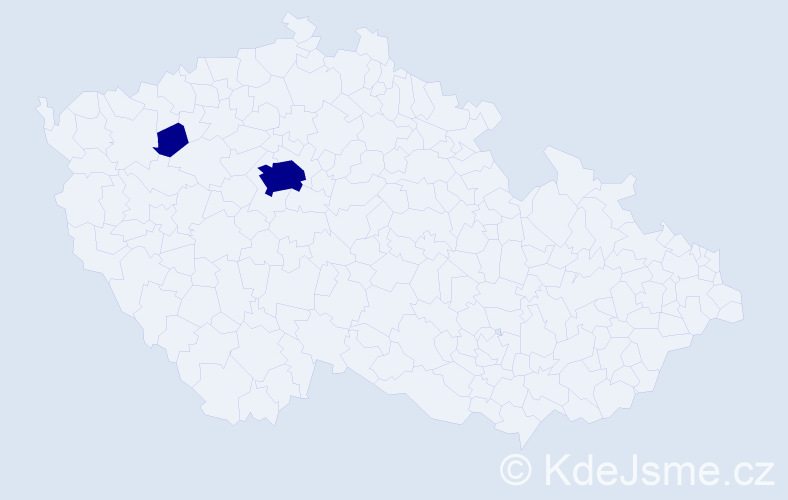 Jméno: 'Chingun', počet výskytů 2 v celé ČR