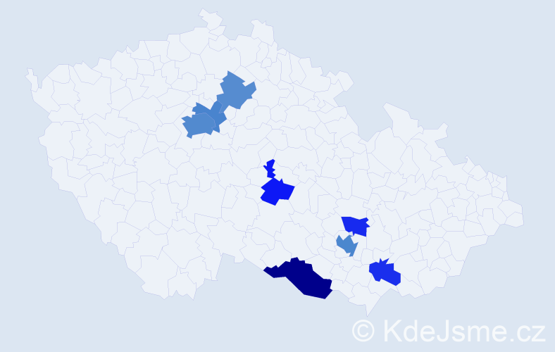 Jméno: 'Erdenebayar', počet výskytů 18 v celé ČR