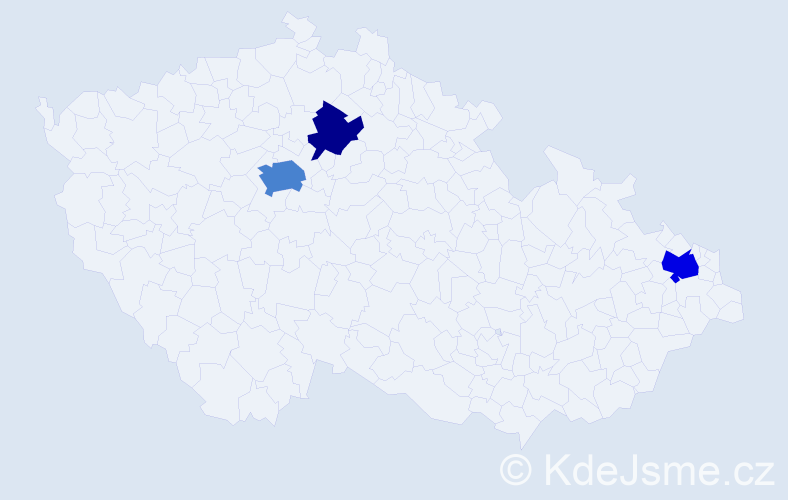 Jméno: 'Dafni', počet výskytů 7 v celé ČR