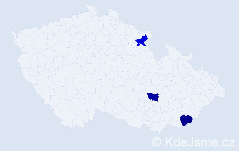 Jméno: 'Tadeáš Michal', počet výskytů 3 v celé ČR