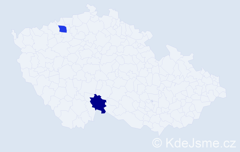 Jméno: 'Ondřej Alexandr', počet výskytů 2 v celé ČR