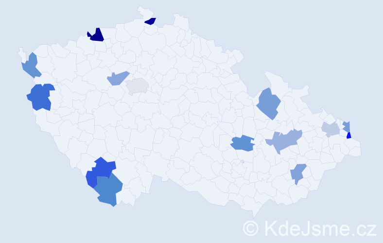 Jméno: 'Linhart', počet výskytů 16 v celé ČR