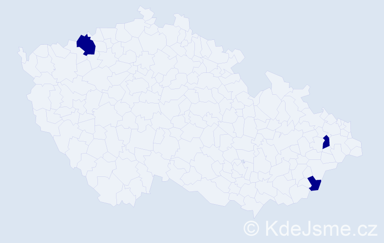 Jméno: 'Karoly', počet výskytů 3 v celé ČR