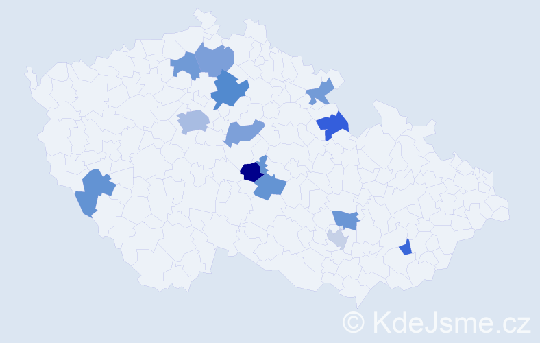 Jméno: 'Odgerel', počet výskytů 18 v celé ČR