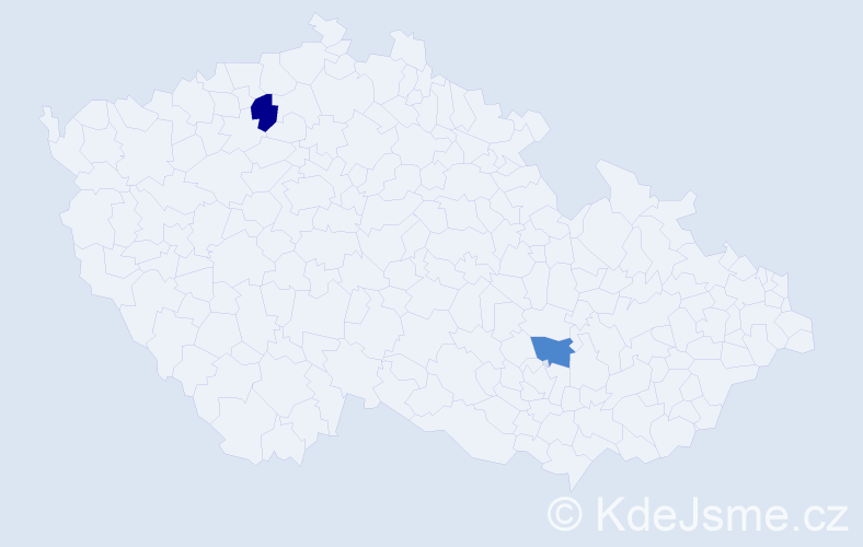 Jméno: 'Delgermurun', počet výskytů 2 v celé ČR