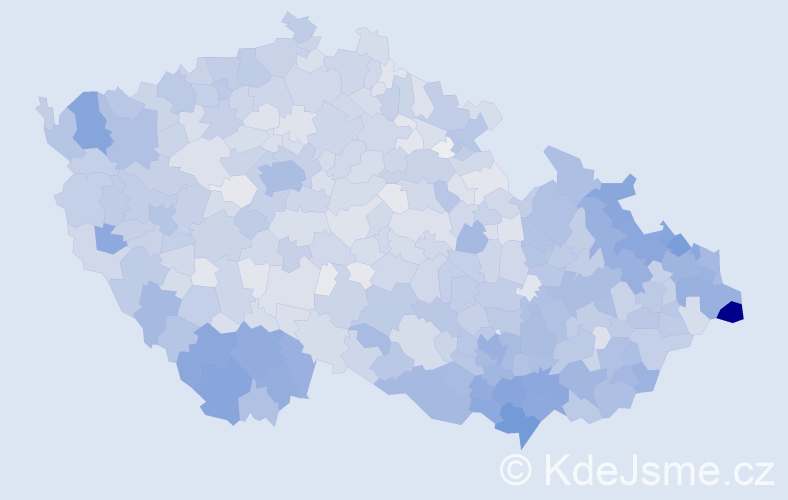 Jméno: 'Terezie', počet výskytů 5801 v celé ČR