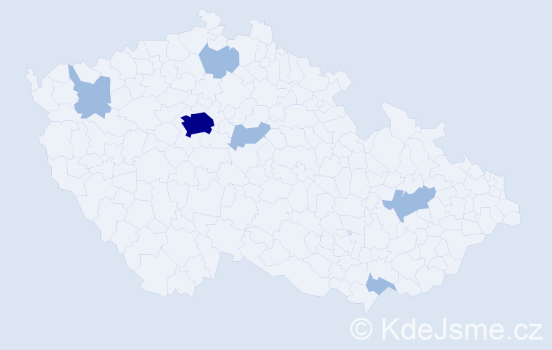 Jméno: 'Aleksandrs', počet výskytů 9 v celé ČR