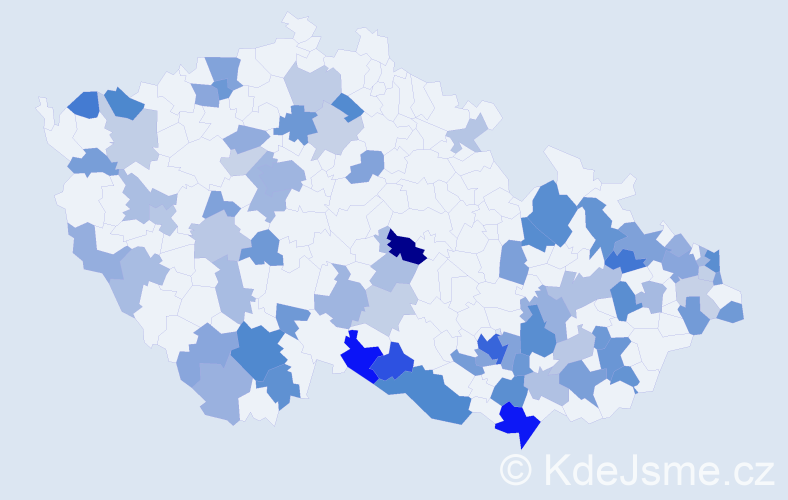 Jméno: 'Leopoldina', počet výskytů 153 v celé ČR