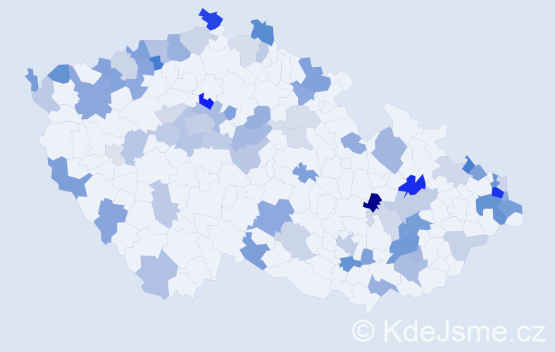 Jméno: 'Waldemar', počet výskytů 139 v celé ČR