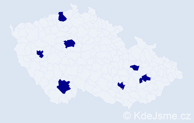 Jméno: 'Matthew James', počet výskytů 7 v celé ČR