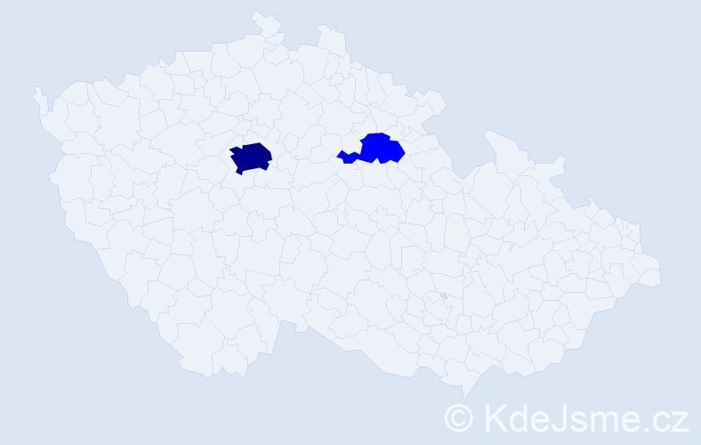Jméno: 'Ondřej Andreas', počet výskytů 3 v celé ČR