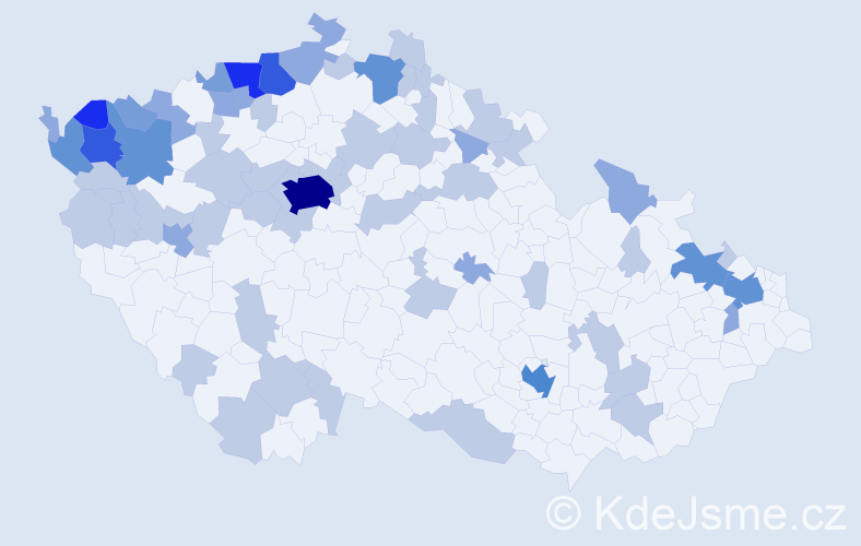 Jméno: 'Marianne', počet výskytů 125 v celé ČR