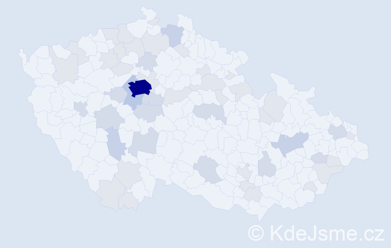 Jméno: 'Kilián', počet výskytů 103 v celé ČR