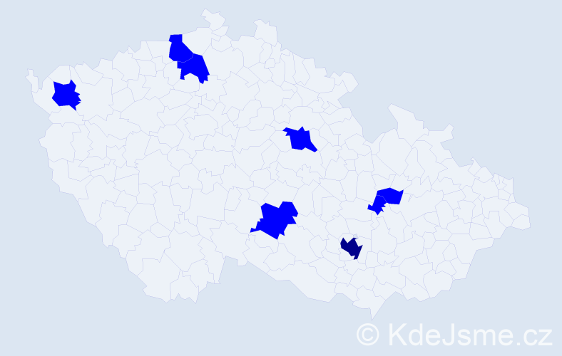 Jméno: 'Misha', počet výskytů 9 v celé ČR