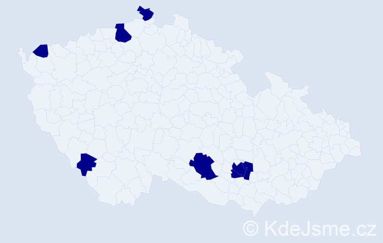 Jméno: 'Chimgee', počet výskytů 7 v celé ČR