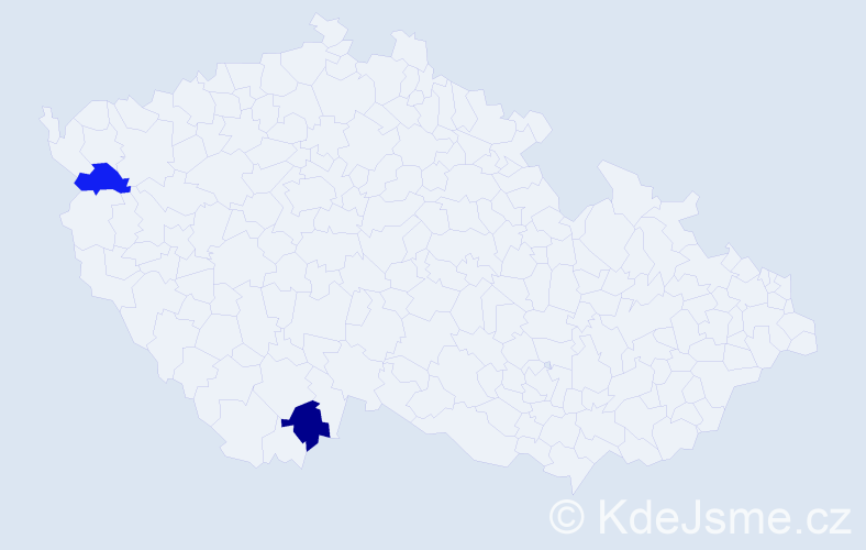 Jméno: 'Jan Rainer', počet výskytů 2 v celé ČR