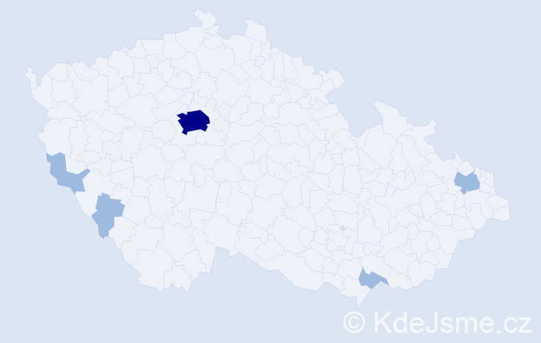 Jméno: 'Thu Hien', počet výskytů 8 v celé ČR