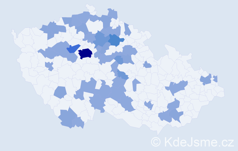 Jméno: 'Rozárka', počet výskytů 87 v celé ČR
