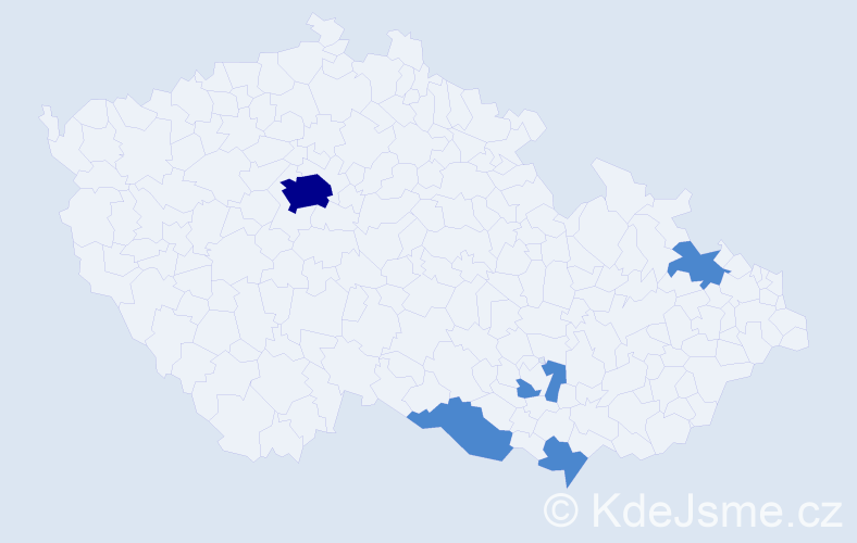 Jméno: 'Edis', počet výskytů 7 v celé ČR