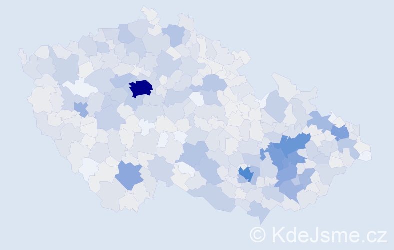 Jméno: 'Vlastimila', počet výskytů 2473 v celé ČR