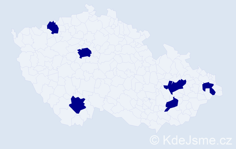 Jméno: 'Marta Anna', počet výskytů 6 v celé ČR