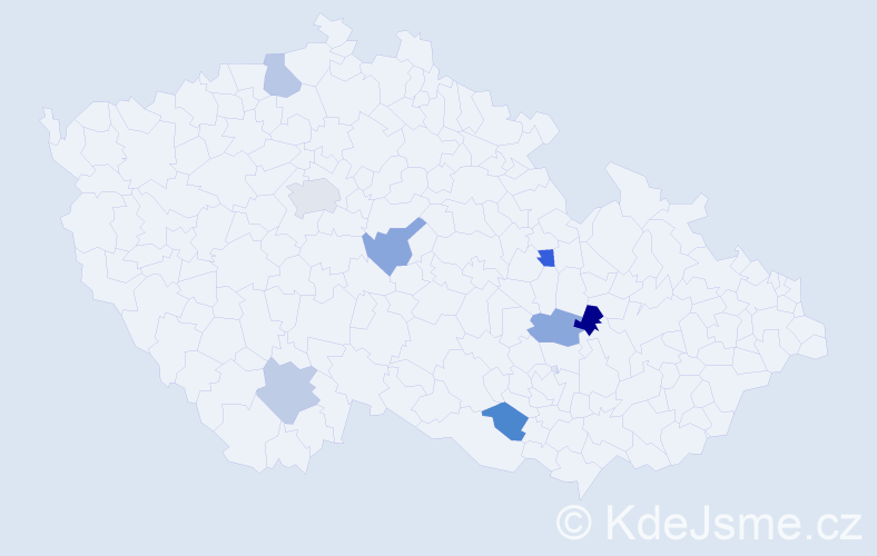 Jméno: 'Jakub Filip', počet výskytů 9 v celé ČR