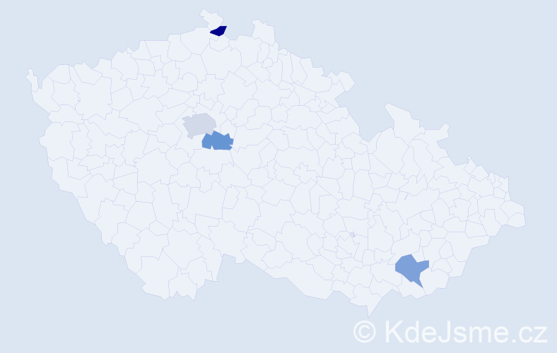 Jméno: 'Charlotte Marie', počet výskytů 5 v celé ČR
