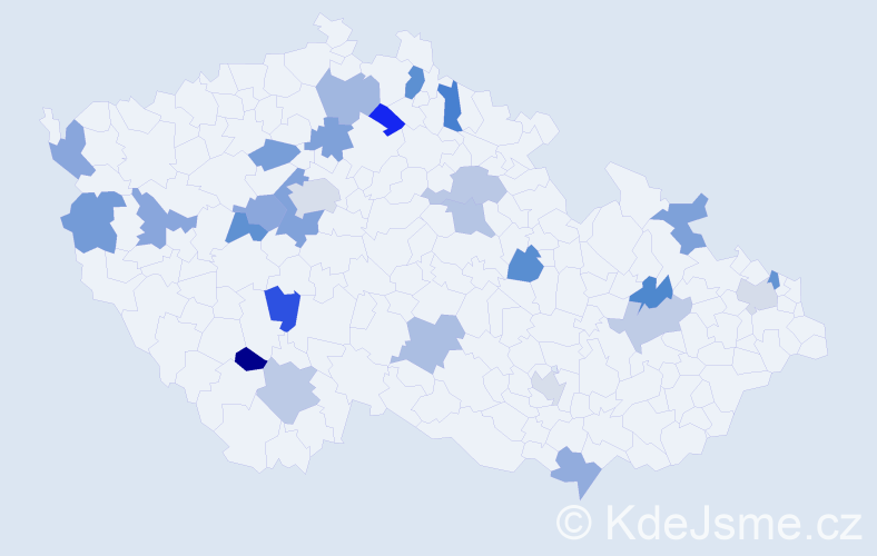 Jméno: 'Adam Josef', počet výskytů 31 v celé ČR