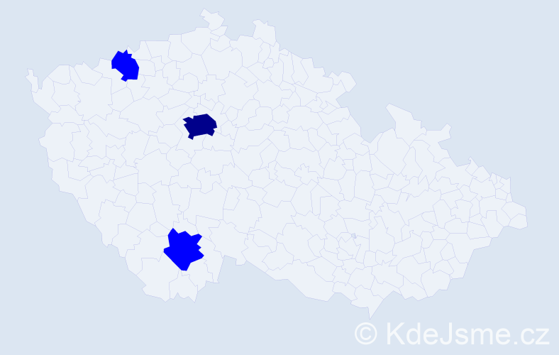 Jméno: 'Tamás', počet výskytů 4 v celé ČR