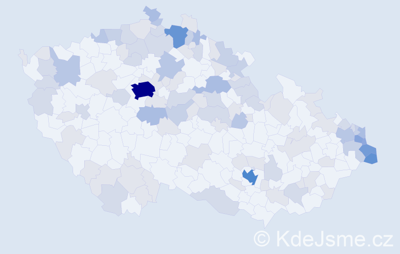 Jméno: 'Teresa', počet výskytů 266 v celé ČR