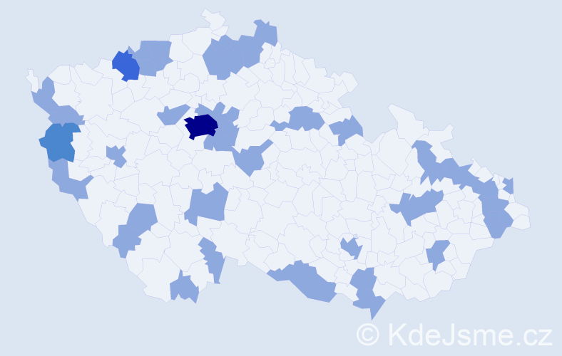 Jméno: 'Antonina', počet výskytů 51 v celé ČR