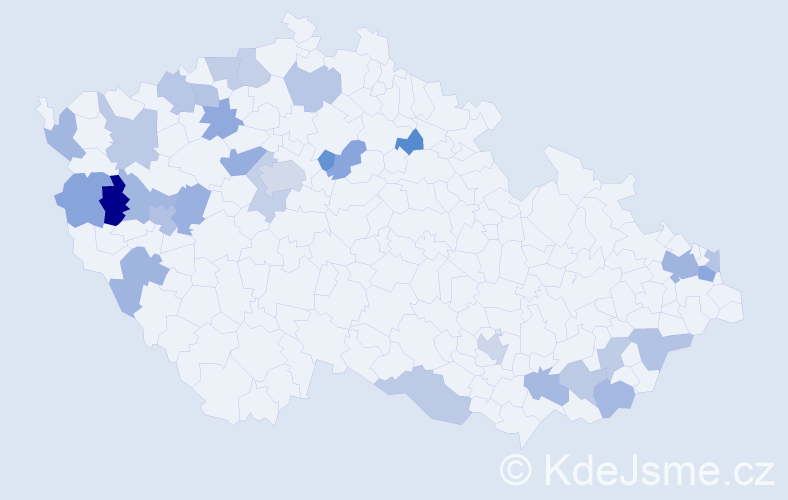 Jméno: 'Otýlie', počet výskytů 42 v celé ČR