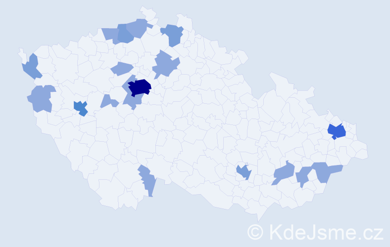 Jméno: 'Thanh Huong', počet výskytů 33 v celé ČR