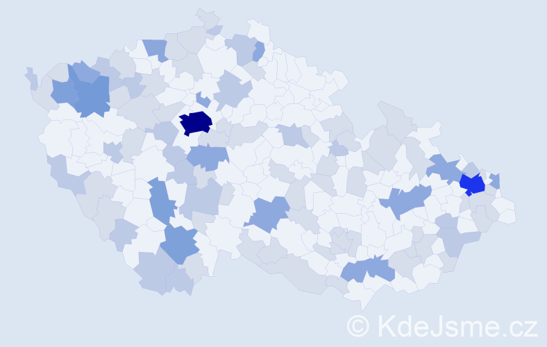 Jméno: 'Hanka', počet výskytů 180 v celé ČR
