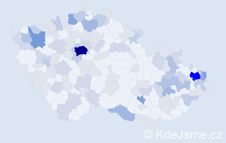 Jméno: 'Stefanie', počet výskytů 272 v celé ČR